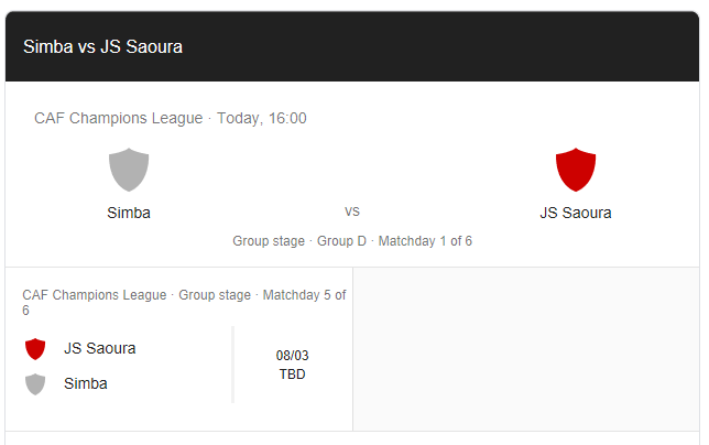 Simba kuwavaa JS Soura ya Algeria katika  hatua ya makundi