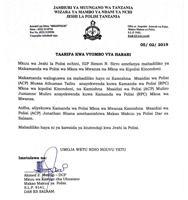 IGP afanya mabadiliko