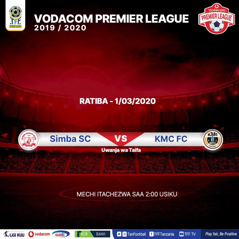 Simba kuchuana na vijana wa kinondoni KMC uwanja wa Taifa