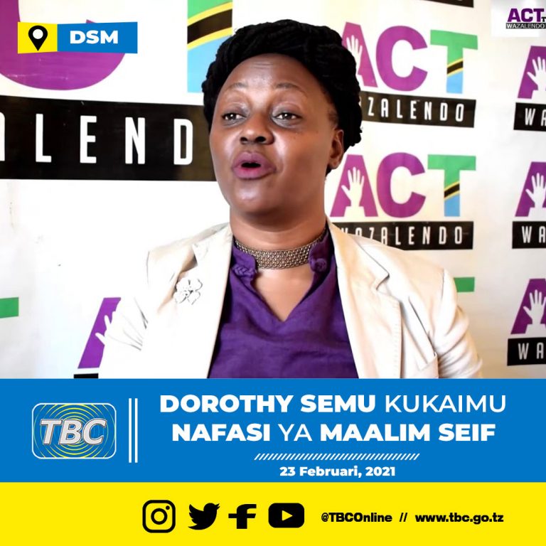 Dorothy  Semu kukaimu nafasi ya Maalim Seif