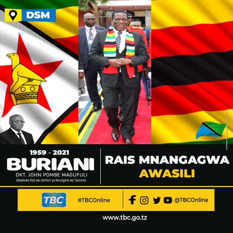 Rais wa Zimbabwe awasili nchini kumuaga Dkt. Magufuli