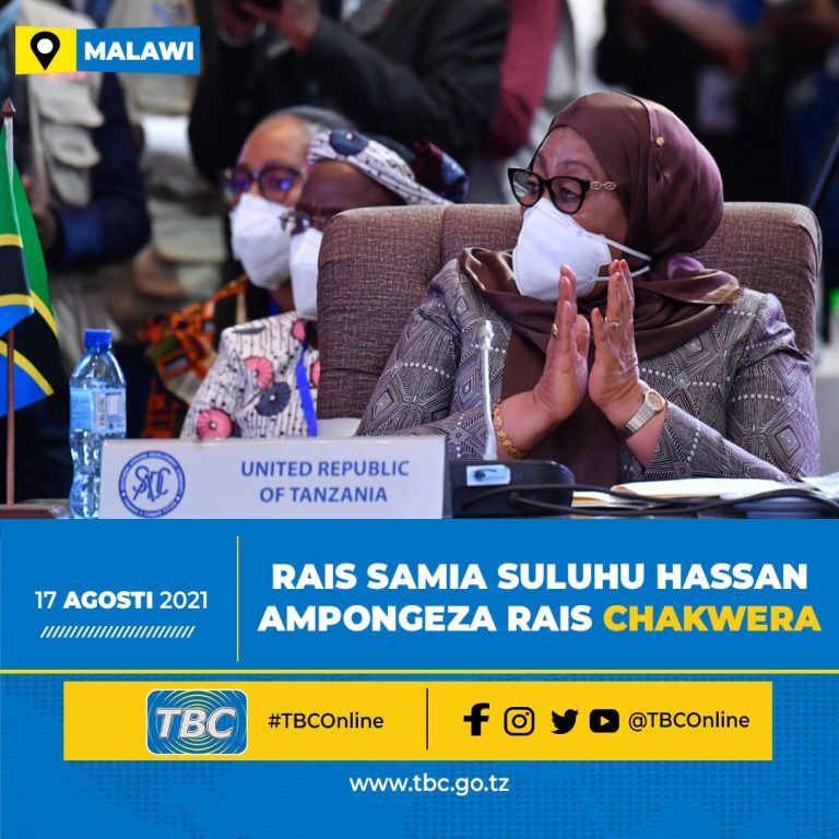 Rais Samia Suluhu  Hassan ampongeza Rais wa Malawi