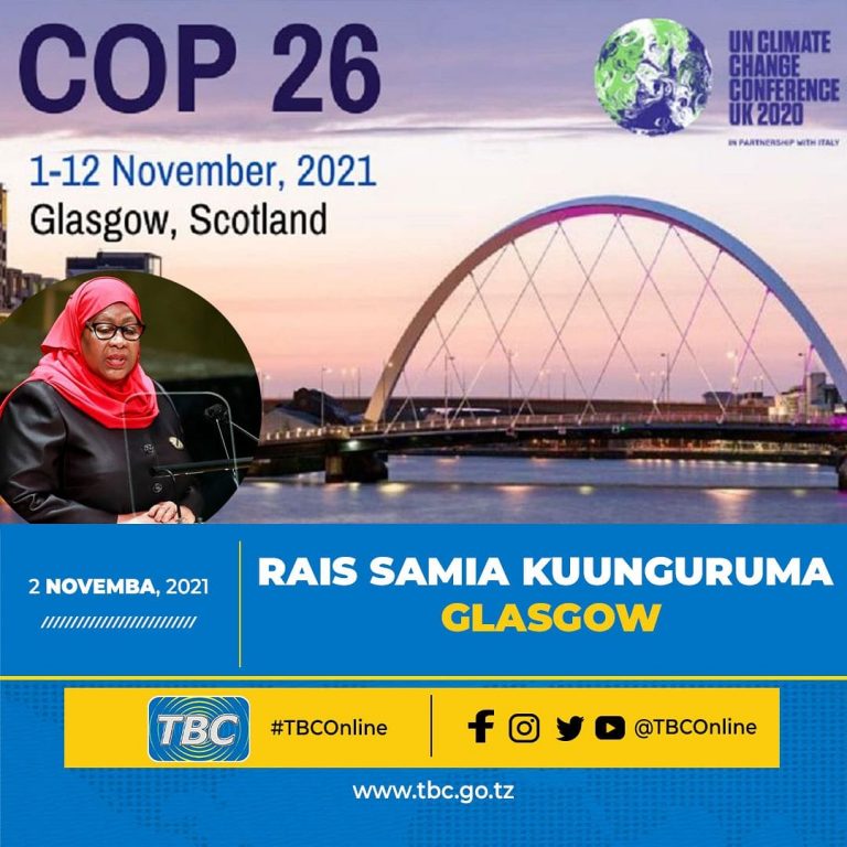 Rais  Samia kuunguruma Glasgow