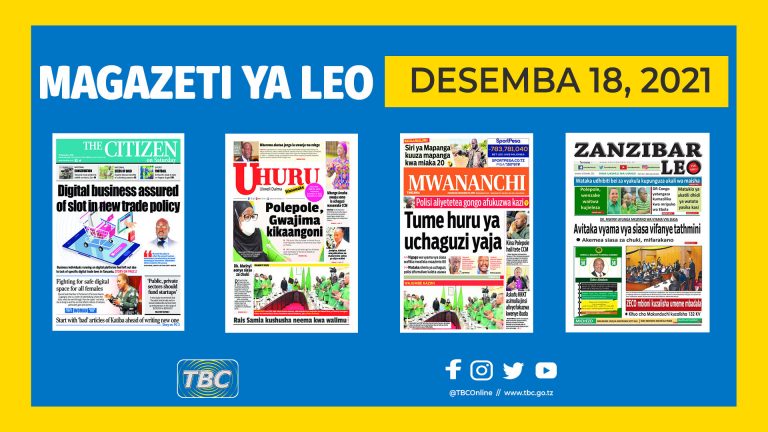 Magazeti ya Desemba 18, 2021