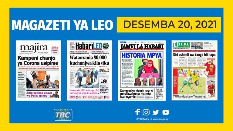 Magazeti ya Desemba 20, 2021