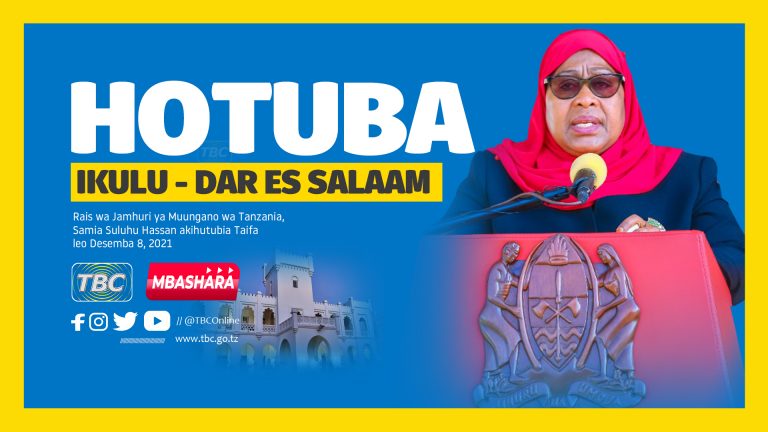 HOTUBA YA RAIS SAMIA SULUHU HASSAN KWA TAIFA