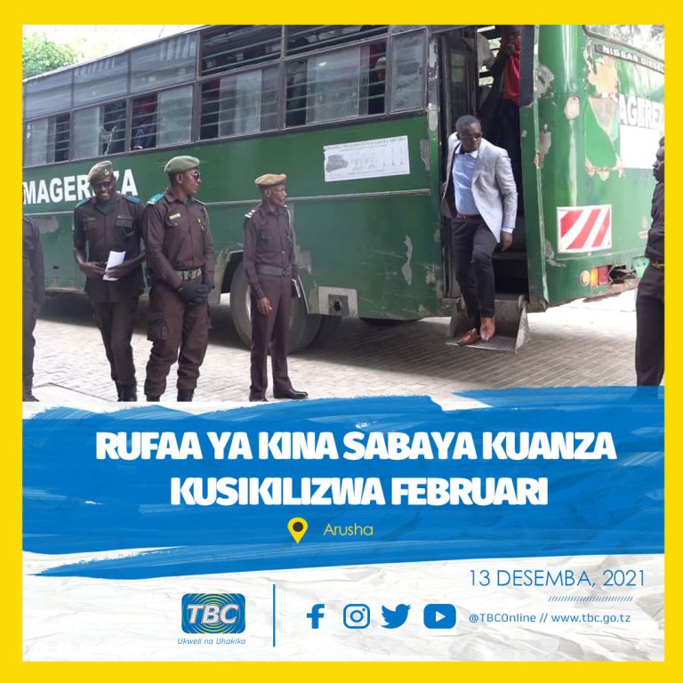 Rufaa ya kina Sabaya kuanza kusikilizwa Februari