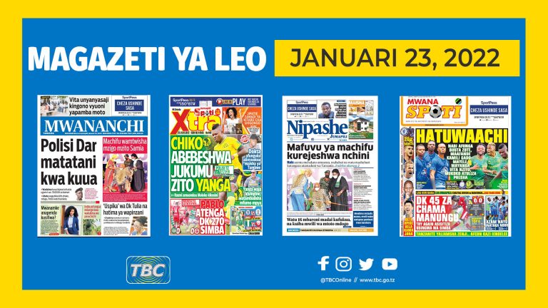 Yaliyomo kwenye kurasa za magazeti ya leo Januari 23, 2022