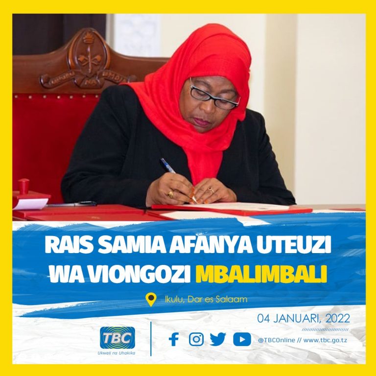 Rais Samia Suluhu Hassan ateua viongozi watatu