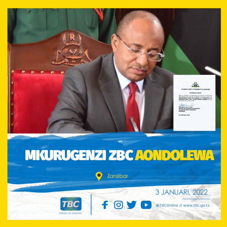 Mkurungezi Mkuu ZBC Atenguliwa