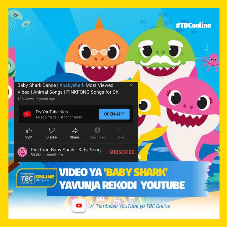 Video ya ‘Baby Shark’ yavunja rekodi YouTube