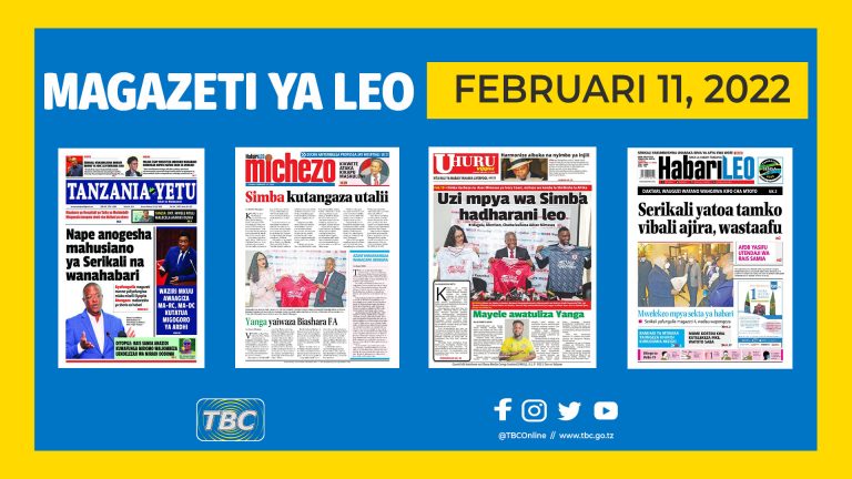 Yaliyomo ndani ya kurasa za magazeti ya Februari 11, 2022