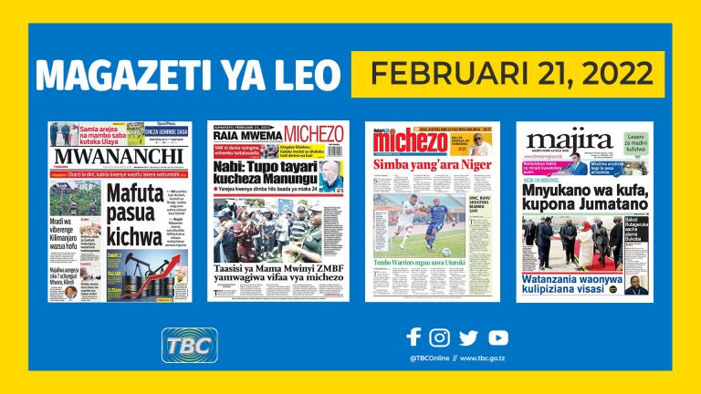 Yaliyomo ndani ya kurasa za magazeti ya leo Februari 21, 2022