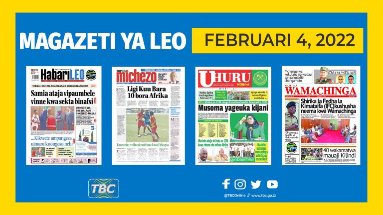 Yaliyomo kwenye kurasa za magazeti ya leo Februari 4, 2022