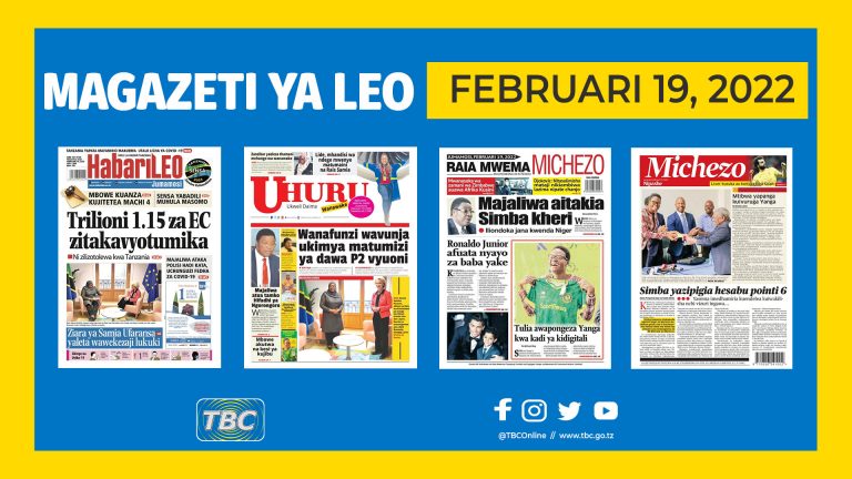 Yaliyomo kwenye kurasa za magazeti ya leo Februari 19, 2022