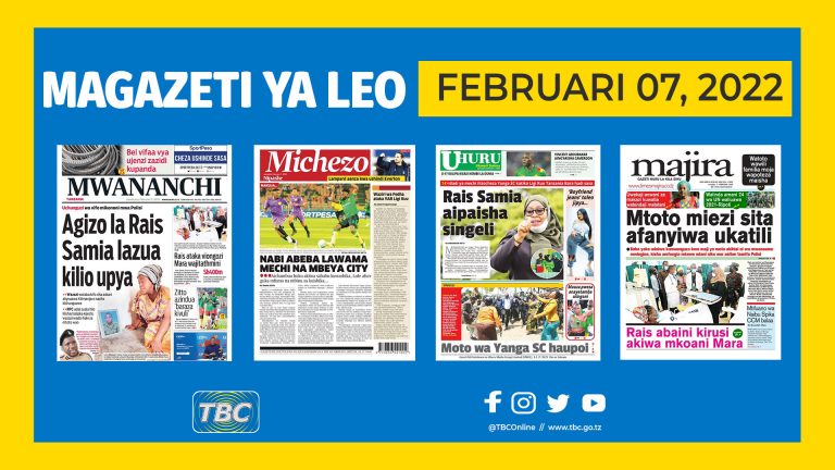 Yaliyomo kwenye kurasa za magazeti ya leo Februari 7, 2022