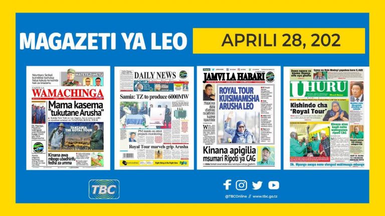 Yaliyomo katika kurasa za magazeti ya leo Aprili 28, 2022