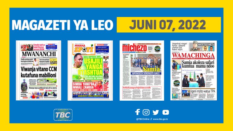 Yaliyomo kwenye kurasa za magazeti Juni 7, 2022