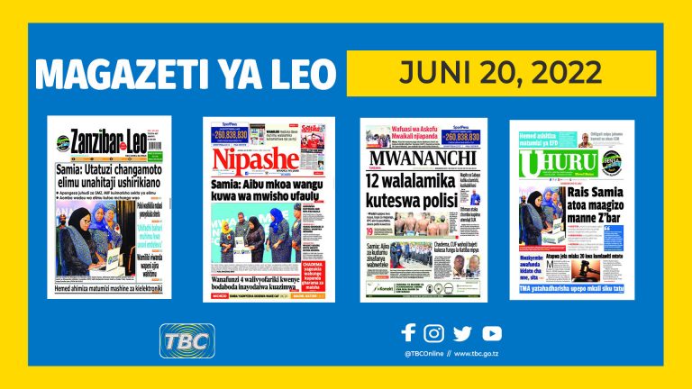 Yaliyomo katika kurasa za Magazeti Juni 20, 2022