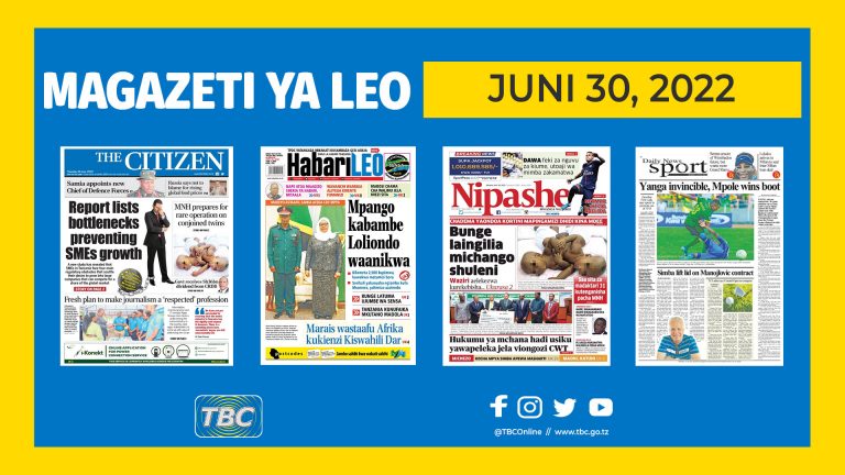 Yaliyomo kwenye kurasa za magazeti ya leo Juni 30, 2022