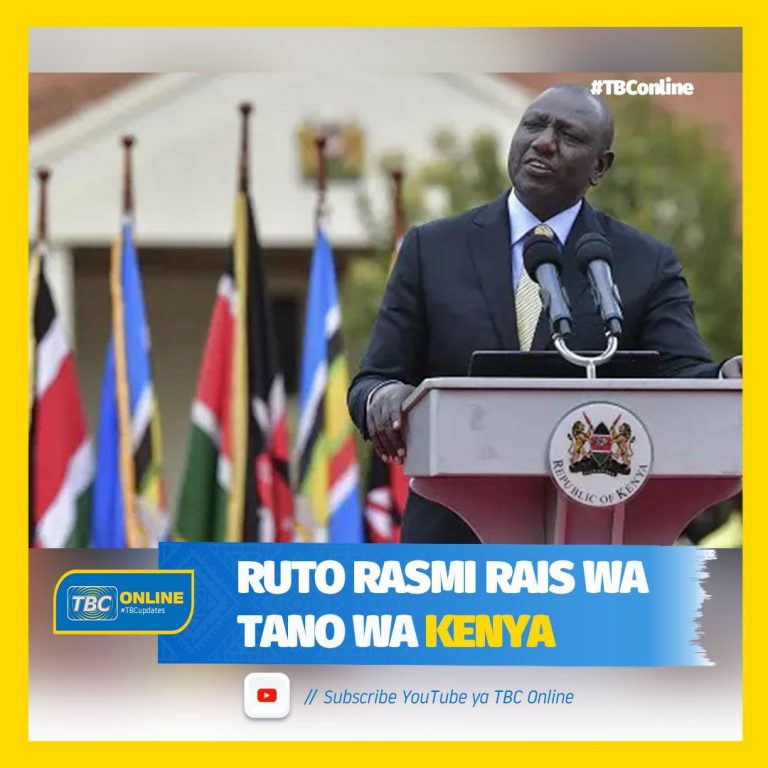 Ruto rasmi Rais wa tano wa Kenya