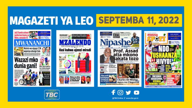 Yaliyomo katika kurasa za magazeti leo September 11, 2022