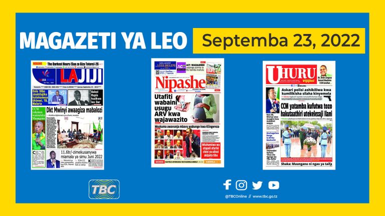 Yaliyomo katika kurasa za magazeti Septemba 23,2022