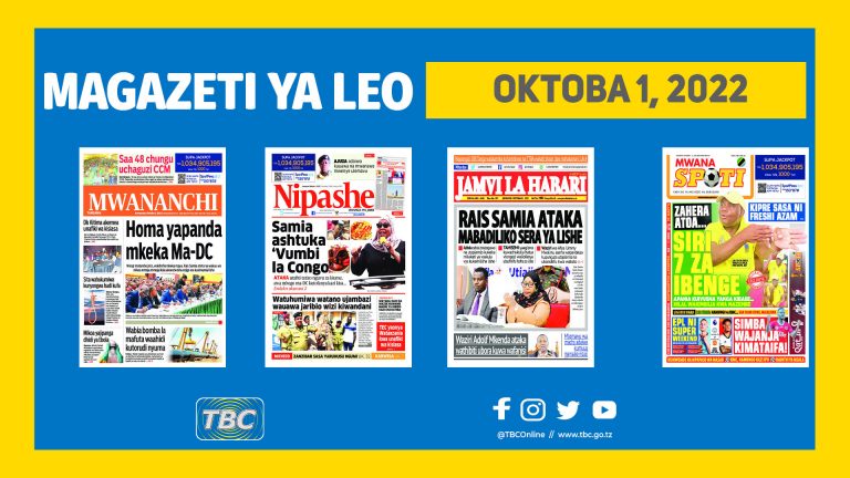 Yaliyoandikwa kwenye magazeti Oktoba 1, 2022