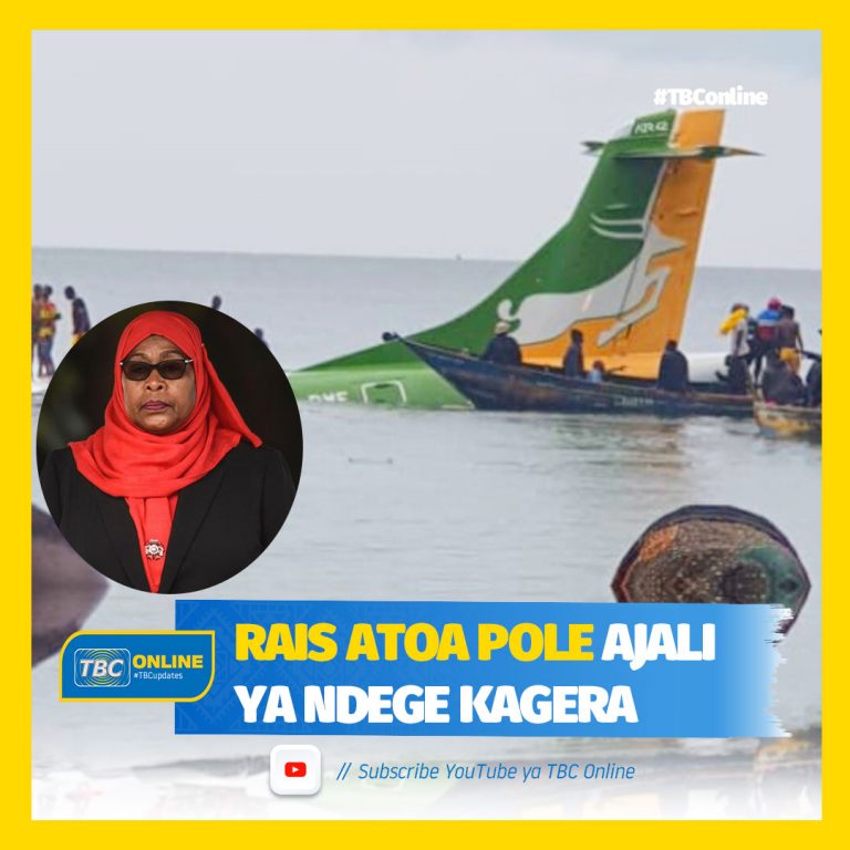 Rais atoa pole ajali ya ndege Kagera