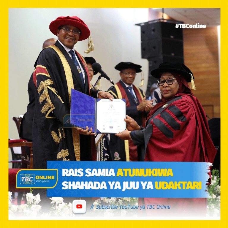 Rais Samia atunukiwa Shahada ya Juu ya Udaktari