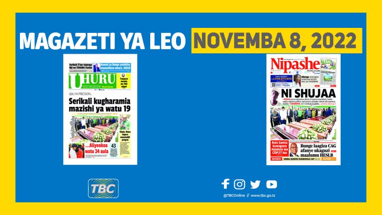 Yaliyojiri kwenye kurasa za Magazeti leo Novemba 8, 2022