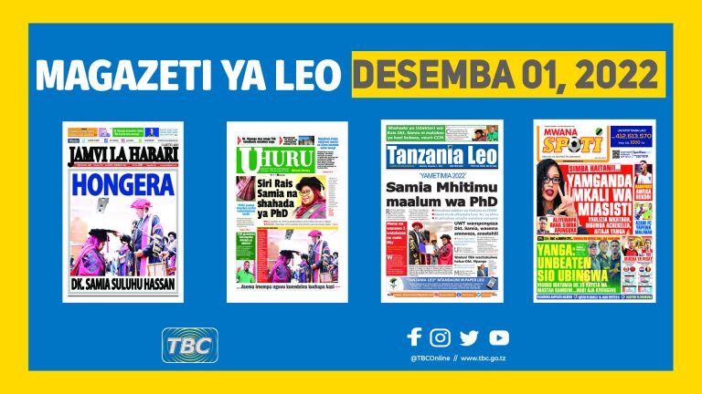 Yaliyoandikwa kwenye kurasa za Magazeti Leo Desemba 01, 2022