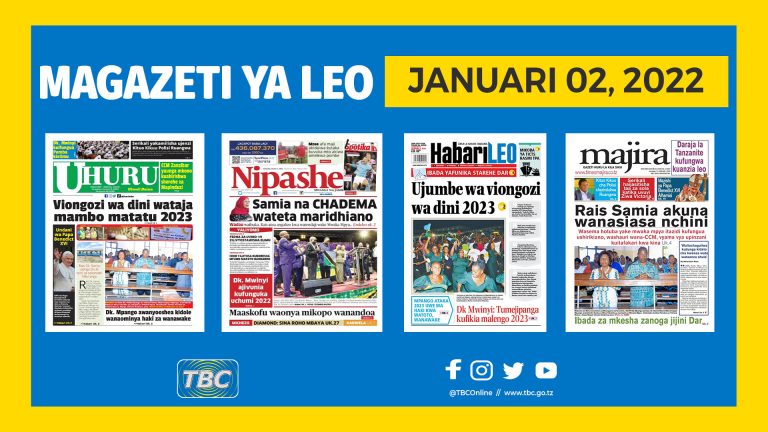 Yaliyomo katika kurasa za magazeti leo Januari 02, 2023