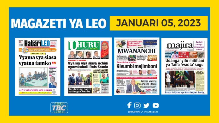 Yaliyomo katika kurasa za magazeti leo Januari 05,2022