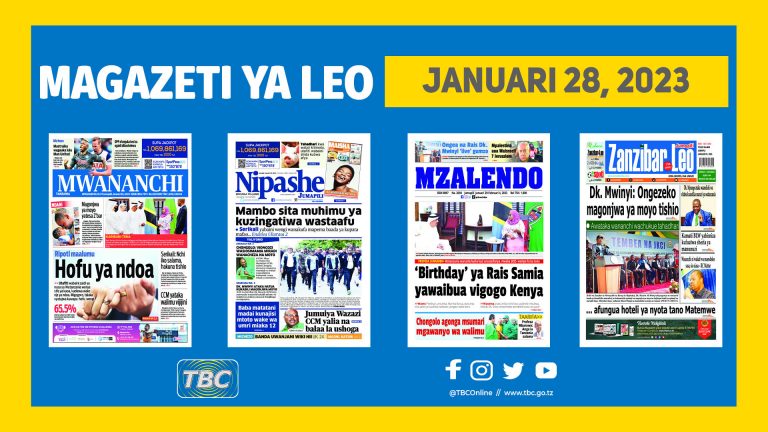 YALIYOJIRI KWENYE KURASA ZA MAGAZETI LEO JANUARI 29, 2023