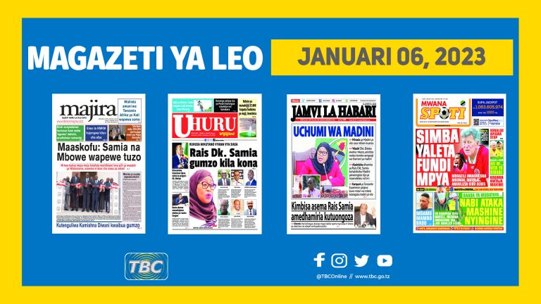 Yaliyomo katika kurasa za magazeti leo Januari 06, 2023