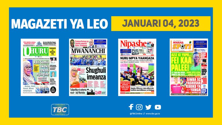 Yaliyomo katika kurasa za magazeti leo Januari 04, 2023