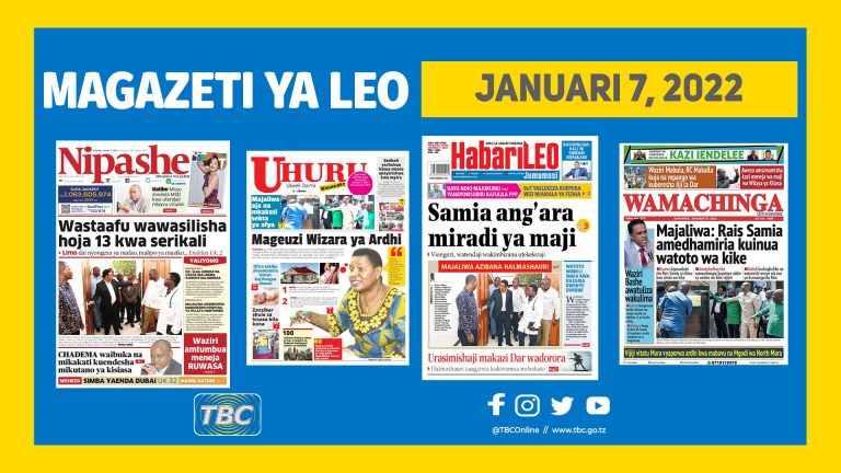 Yaliyomo katika kurasa za magazeti leo Januari 07, 2023