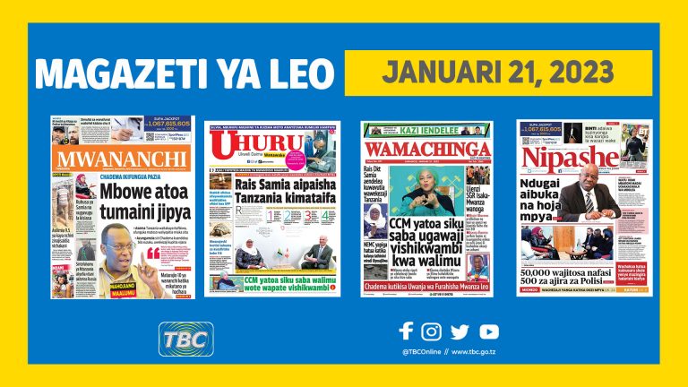 Yaliyomo katika kurasa za Magazeti leo 21, 2023