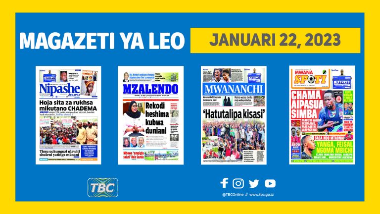 Yaliyomo katika kurasa za Magazeti leo 22, 2023