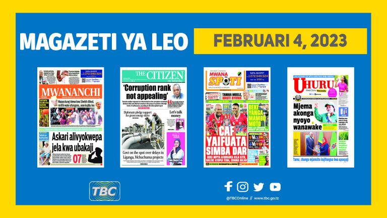 Yaliyomo kwenye kurasa za magazeti ya leo Februari 04, 2023