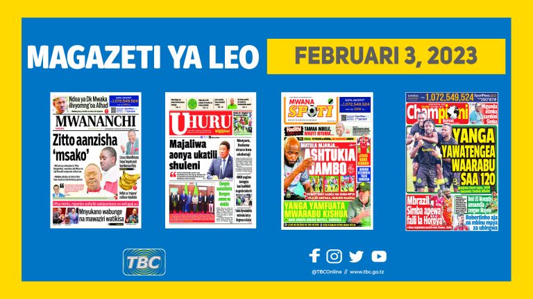 Yaliyomo kwenye kurasa za magazeti ya leo Februari 03, 2023