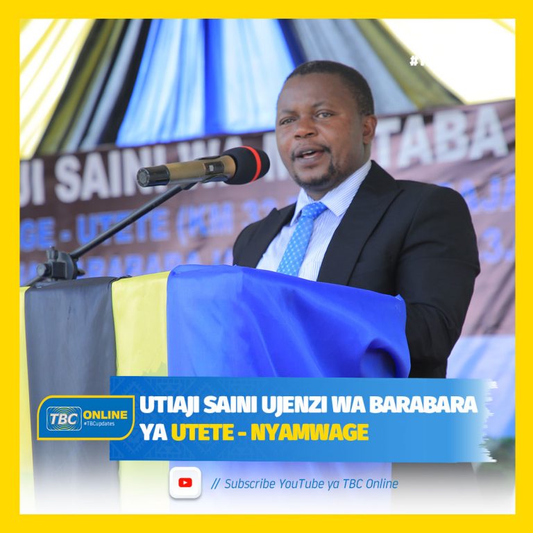 Utiaji Saini ujenzi wa barabara ya Utete – Nyamwage