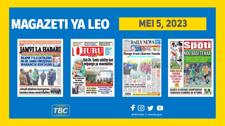 Kurasa za magazeti ya leo Mei 5, 2023