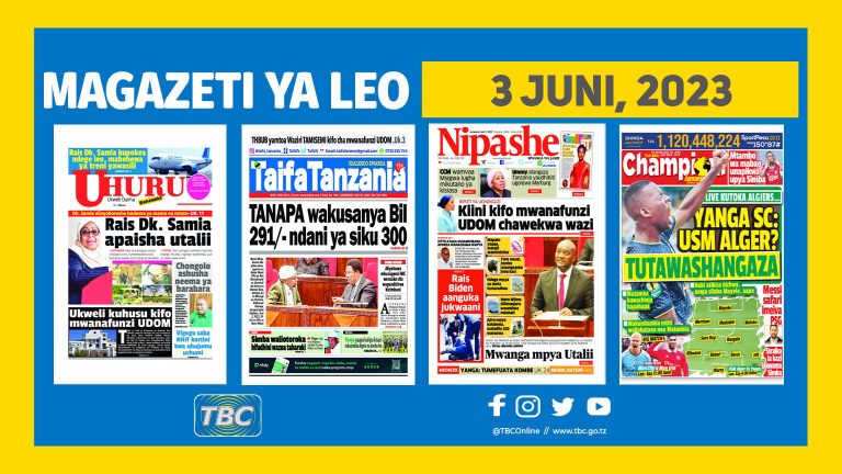 Yaliyomo katika kurasa za Magazeti leo Juni 3, 2023