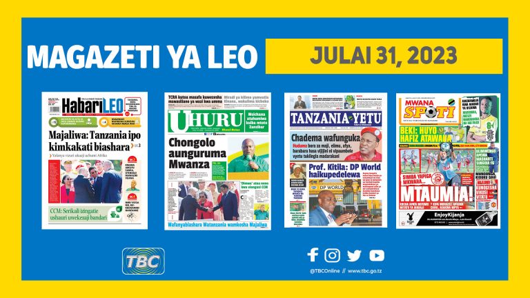 Yaliyomo Katika Kurasa Za Magazeti Leo Julai 31, 2023