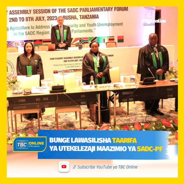 Bunge lawasilisha taarifa ya utekelezaji maazimio ya SADC-PF