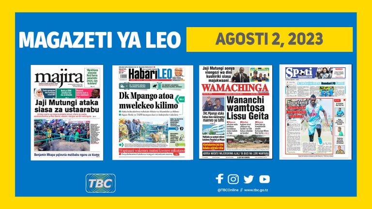 Yaliyomo Katika Kurasa Za Magazeti leo Agosti 2, 2023