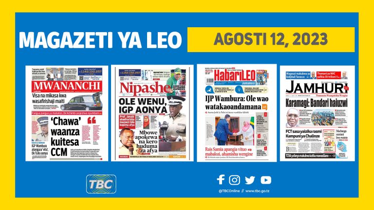 Yaliyomo katika kurasa za Magazeti leo Agosti 12, 2023