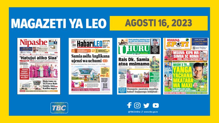 Yaliyomo katika Kurasa za Magazeti Leo Agosti 16, 2023.